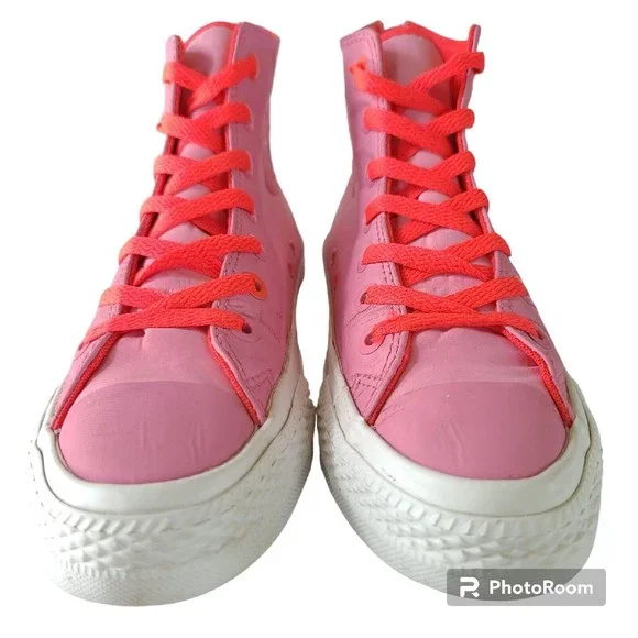 Converse Chuck Taylor Pink All Star Kids Size 5  Skater Shoes Sneakers 244249C - Picture 5 of 11